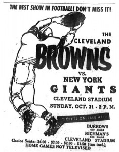 I bet Cleveland didn't win this 1954 game either. Photo Credit: ClevelandSGS